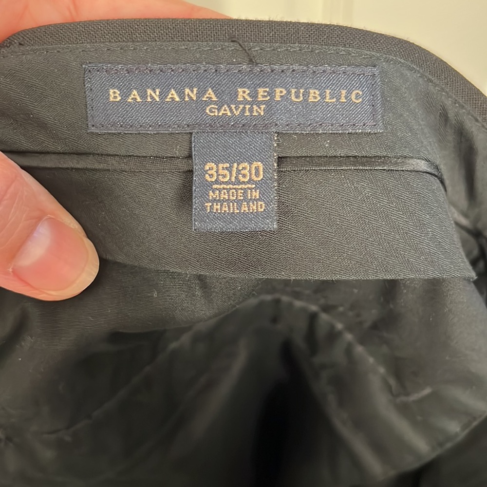 EUC Banana Republic black wool dress pants. 35/30 - Picture 2 of 9